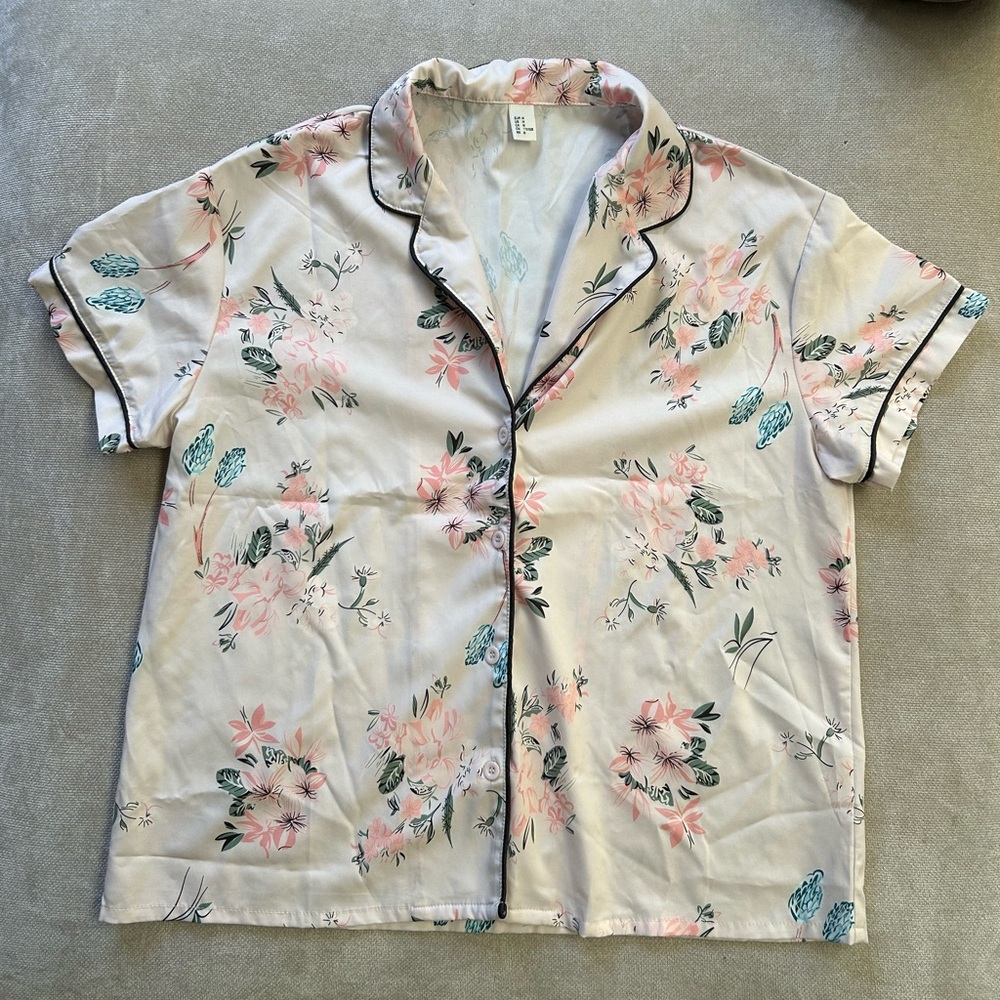 Floral Silk Pajamas